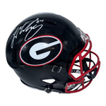 Ladd McConkey Autographed Georgia Bulldogs Black Riddell Full Size Replica Helmet- Beckett