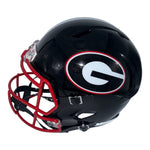 Ladd McConkey Autographed Georgia Bulldogs Black Riddell Full Size Replica Helmet- Beckett