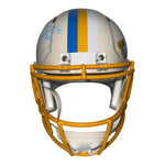 Ladd McConkey Autographed Los Angeles Chargers Riddell Retro Full Size Replica Helmet- Beckett