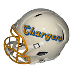 Ladd McConkey Autographed Los Angeles Chargers Riddell Retro Full Size Replica Helmet- Beckett