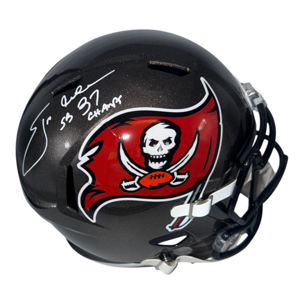 Jon Gruden Autographed Tampa Bay Buccaneers Riddell Old Flag Logo Full Size Replica Helmet with "SB 37 Champs" Inscription- Beckett