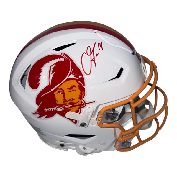 Chris Godwin Autographed Tampa Bay Buccaneers Riddell Creamsicle Speedflex Authentic Helmet- Beckett