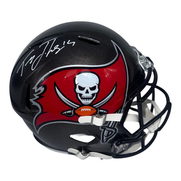 Tez Johnson Autographed Tampa Bay Buccaneers Riddell Full Size Speed Replica Helmet- JSA