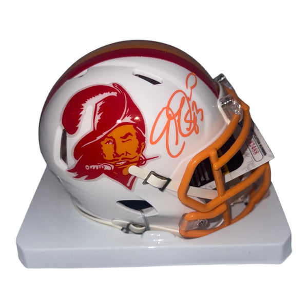 Joe Jurevicius Autographed Tampa Bay Buccaneers Riddell Creamsicle Mini Helmet - JSA