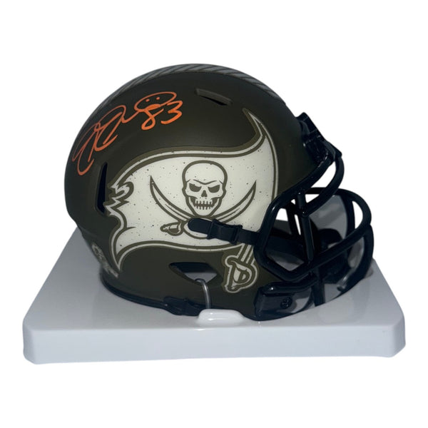 Joe Jurevicius Autographed Tampa Bay Buccaneers Riddell Green Salute to Service Mini Helmet - JSA