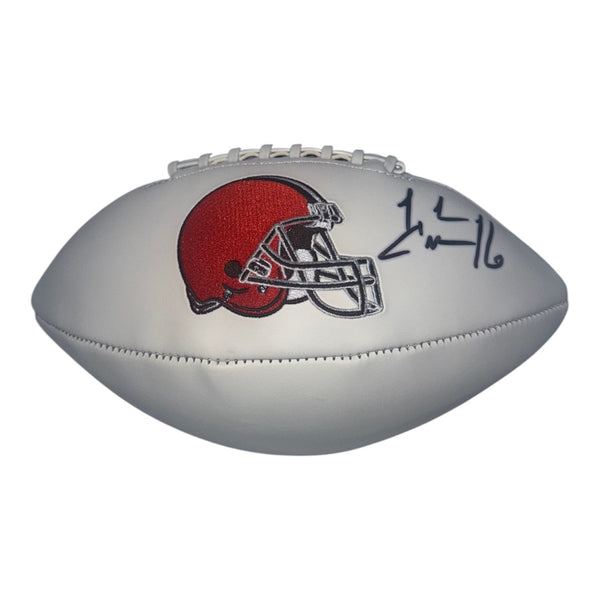 Josh Cribbs Autographed Cleveland Browns White Panel Football- Certified Authentic