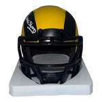 Jack Youngblood Autographed Los Angeles Rams Riddell Rave Mini Helmet with "HOF 01" Inscription- JSA Authentic