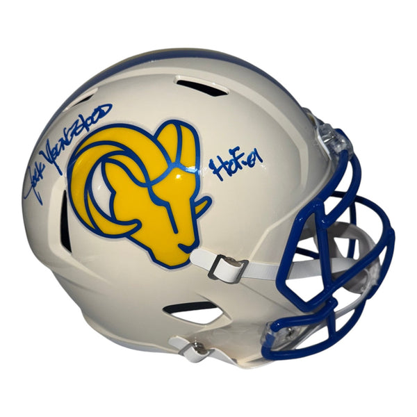 Jack Youngblood Autographed Los Angeles Rams Riddell Retro Full Size Replica Helmet- JSA Authentic