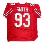 Will Smith Autographed Ohio State Buckeyes Red Custom Jersey- JSA Authentic