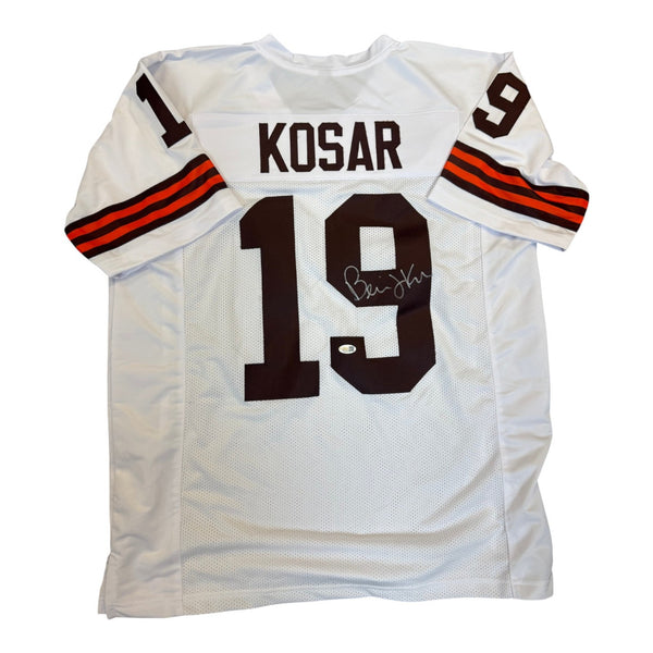 Bernie Kosar Autographed Cleveland Browns White Custom Jersey- JSA Authentic