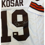 Bernie Kosar Autographed Cleveland Browns White Custom Jersey- JSA Authentic