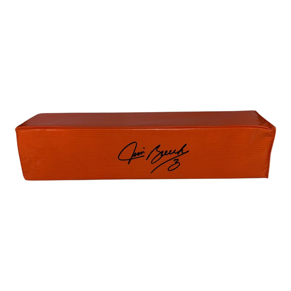 Jim Breech Autographed Orange Endzone Pylon- Beckett Authentic
