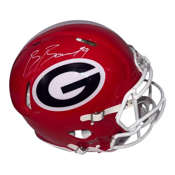 Brock Bowers Autographed Georgia Bulldogs Riddell Full Size Speed Authentic Helmet- Beckett