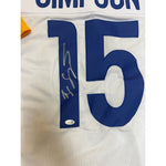 Ty Simpson Autographed Los Angeles Rams White Custom Jersey- JSA
