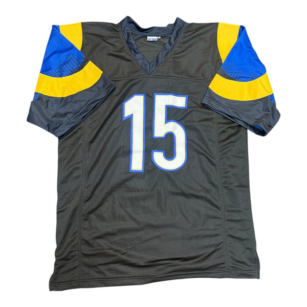 Ty Simpson Autographed Los Angeles Rams Black Custom Jersey- JSA
