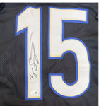 Ty Simpson Autographed Los Angeles Rams Black Custom Jersey- JSA