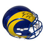 Ty Simpson Autographed Los Angeles Rams Riddell Full Size Speed Replica Helmet- JSA Authentic
