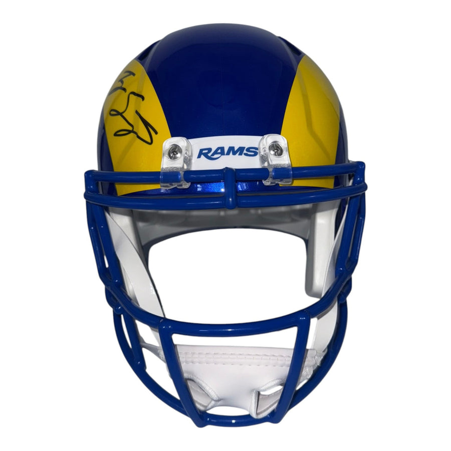 Ty Simpson Autographed Los Angeles Rams Riddell Full Size Speed Replica Helmet- JSA Authentic