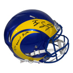 Ty Simpson Autographed Los Angeles Rams Riddell Full Size Speed Authentic Helmet with "13th Overall Pick" Inscription- JSA Authentic