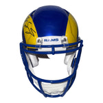 Ty Simpson Autographed Los Angeles Rams Riddell Full Size Speed Authentic Helmet with "13th Overall Pick" Inscription- JSA Authentic