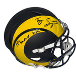 Ty Simpson Autographed Los Angeles Rams Riddell Full Size Rivalry Replica Helmet with "13th Overall Pick" Inscription- JSA Authentic