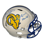 Ty Simpson Autographed Los Angeles Rams Riddell Retro Full Size Replica Helmet with "Rams House!" Inscription- JSA Authentic