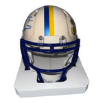 Ty Simpson Autographed Los Angeles Rams Riddell Retro Mini Helmet- JSA Authentic