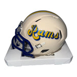 Ty Simpson Autographed Los Angeles Rams Riddell Retro Mini Helmet- JSA Authentic
