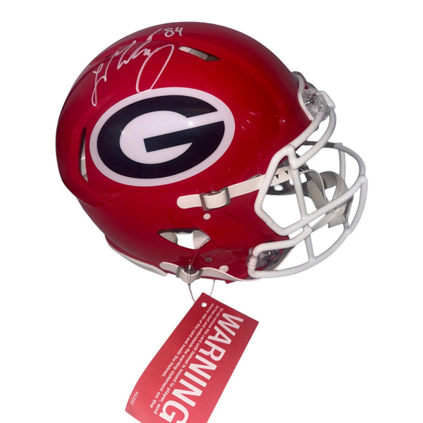 Ladd McConkey Autographed Georgia Bulldogs Riddell Full Size Speed Authentic Helmet- Beckett Authentic