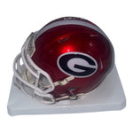 Ladd McConkey Autographed Georgia Bulldogs Riddell Flash Mini Helmet- Beckett Authentic