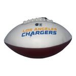 Ladd McConkey Autographed Los Angeles Chargers White Panel Football- Beckett Authentic
