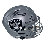 Brock Bowers Autographed Las Vegas Raiders Riddell Speedflex Authentic Helmet with "Just win Baby" Inscription- Beckett