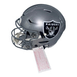 Brock Bowers Autographed Las Vegas Raiders Riddell Speedflex Authentic Helmet with "Just win Baby" Inscription- Beckett