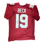 Carson Beck Autographed Arizona Cardinals Red Custom Jersey- Beckett