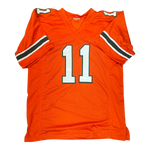 Carson Beck Autographed Miami Hurricanes Orange Custom Jersey- Beckett