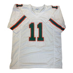 Carson Beck Autographed Miami Hurricanes White Custom Jersey- Beckett
