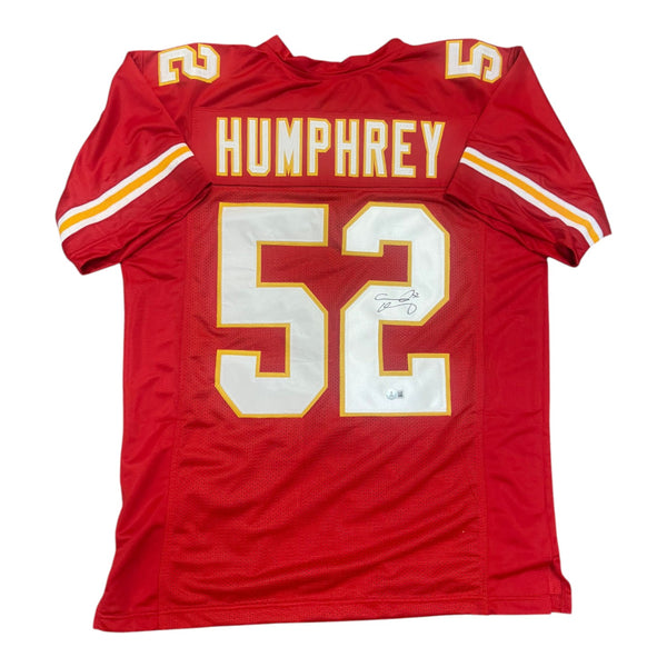 Creed Humphrey Autographed Kansas City Chiefs Custom Red Jersey - Beckett