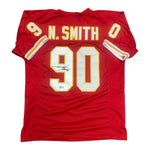 Neil Smith Autographed Kansas City Chiefs Custom Red Jersey - Beckett