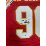 Neil Smith Autographed Kansas City Chiefs Custom Red Jersey - Beckett
