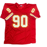 Neil Smith Autographed Kansas City Chiefs Custom Red Jersey - Beckett