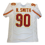 Neil Smith Autographed Kansas City Chiefs Custom White Jersey - Beckett