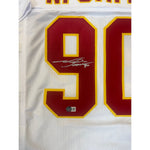 Neil Smith Autographed Kansas City Chiefs Custom White Jersey - Beckett