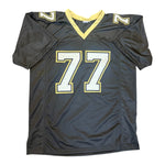 Willie Roaf Autographed New Orleans Saints Custom Black Jersey w "HOF 2012" Insc- JSA