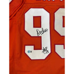 Warren Sapp Autographed Tampa Bay Buccaneers Creamsicle Custom Jersey with "HOF 2013" Inscription- Beckett