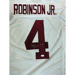 Brian Robinson Jr. Autographed Alabama Crimson White Custom Jersey - JSA Authentic