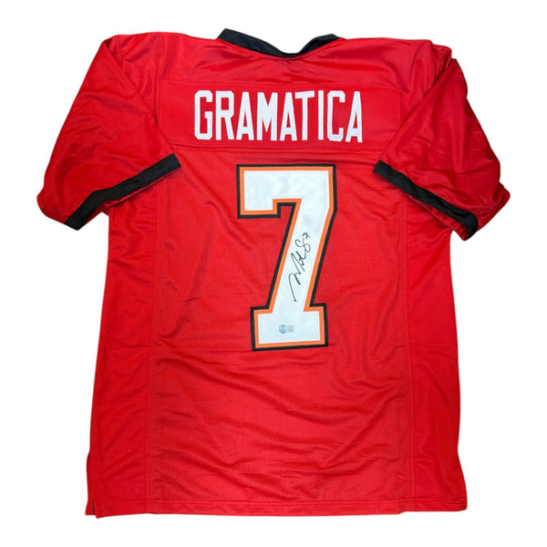 Martin Gramatica Autographed Tampa Bay Buccaneers Red Custom Jersey - Beckett