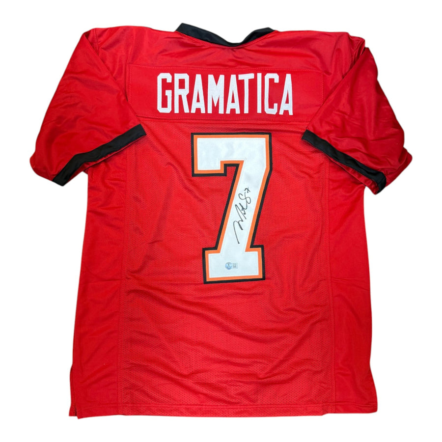 Martin Gramatica Autographed Tampa Bay Buccaneers Red Custom Jersey - Beckett