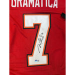 Martin Gramatica Autographed Tampa Bay Buccaneers Red Custom Jersey - Beckett