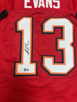 Mike Evans Autographed Tampa Bay Buccaneers Red Custom Jersey- Beckett