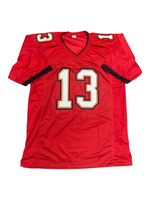 Mike Evans Autographed Tampa Bay Buccaneers Red Custom Jersey- Beckett